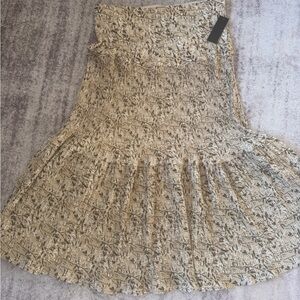 Alice Blue Beige and Black Textured Skirt
